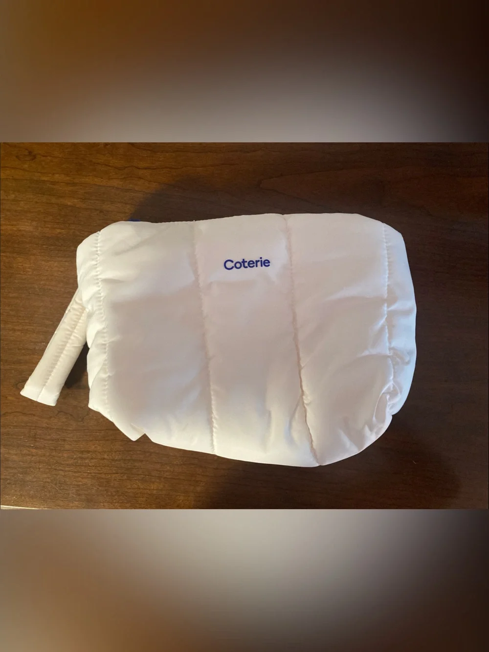 White Puffer Baby Bag - Quilted Travel Pouch
